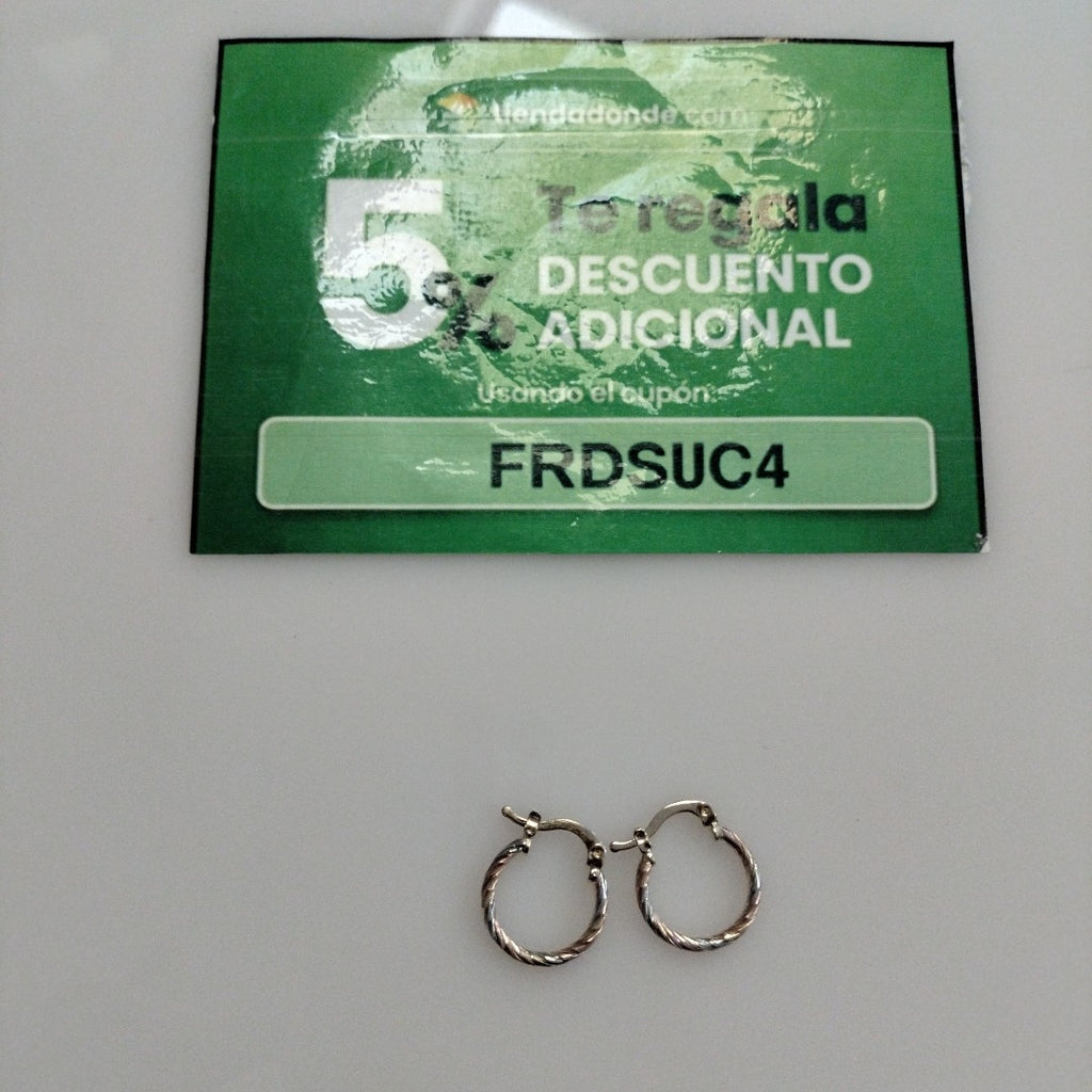 ARETES ARRACADAS COMBINADAS 14K 2 GR (NUEVO)