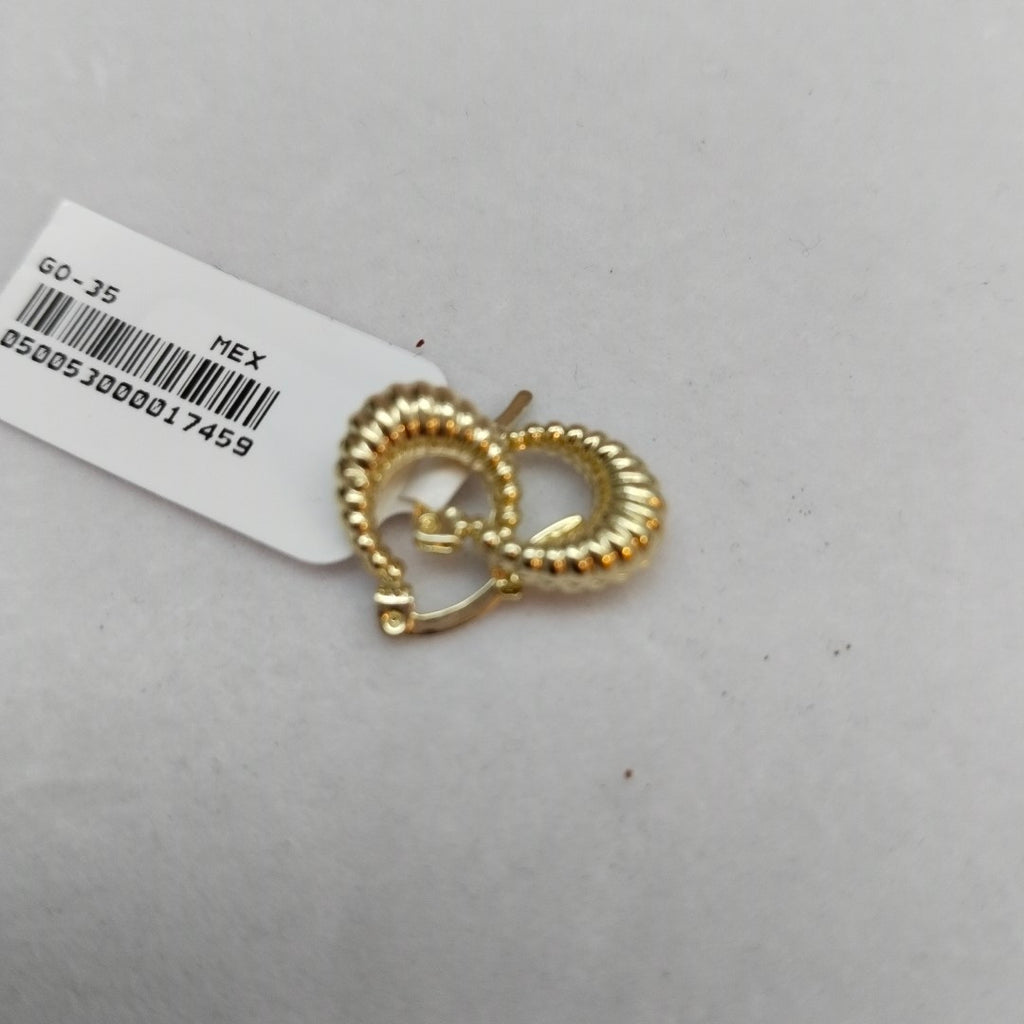 ARETES ARRACADA ESTRIADAS 14K 1.1 GR (NUEVO)