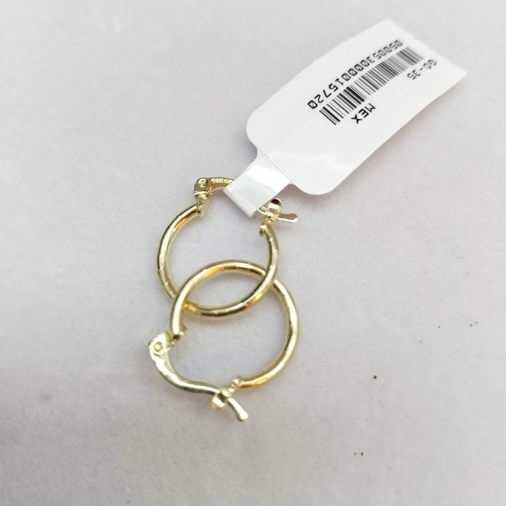 ARETES ARRACADAS ESTRIADAS 14K 1.3 GR (NUEVO)