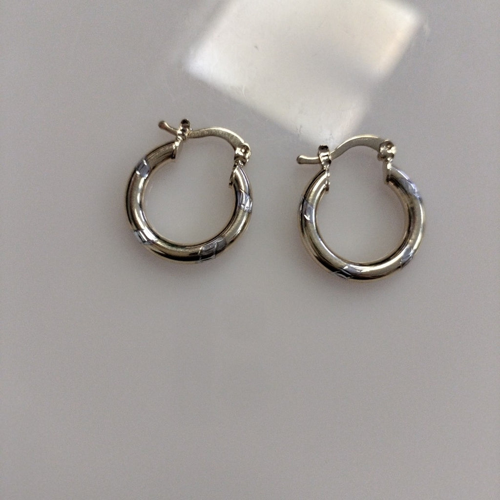 ARETES ARRACADAS COMBINADAS 14K 1.6 GR (NUEVO)