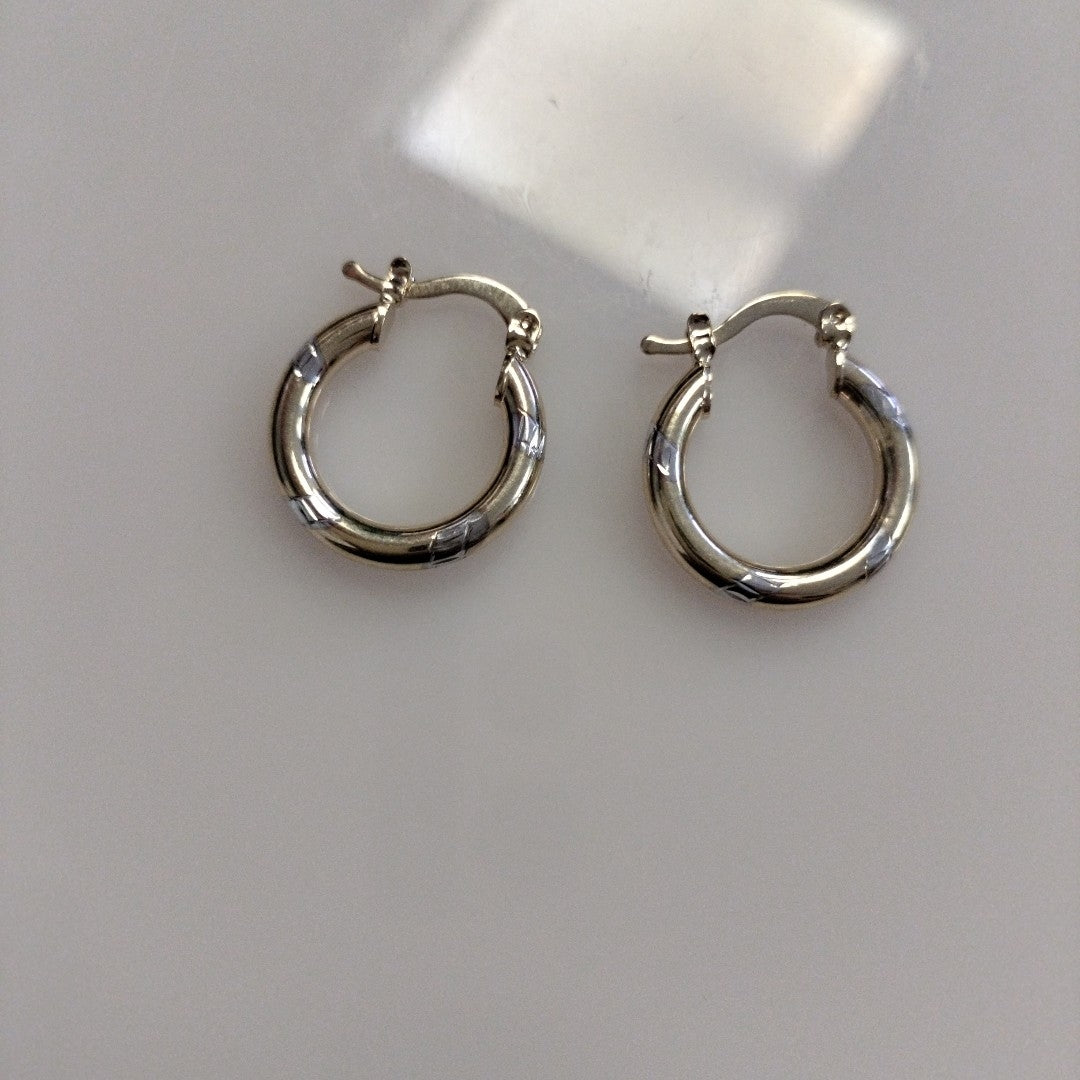 ARETES ARRACADAS COMBINADAS 14K 1.6 GR (NUEVO)