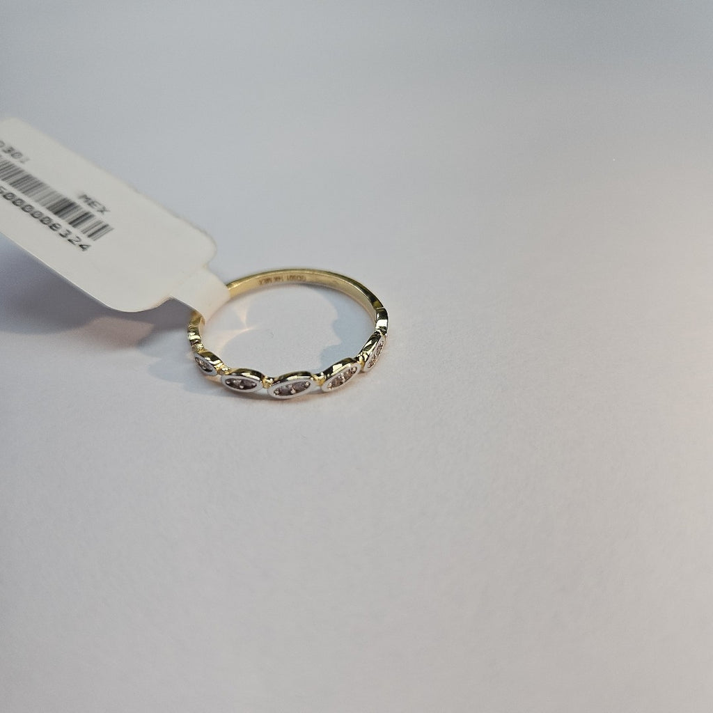 ANILLO ANILLITO FIG C CIRCONIAS 14K 7 TALLA 1.1 GR (NUEVO)