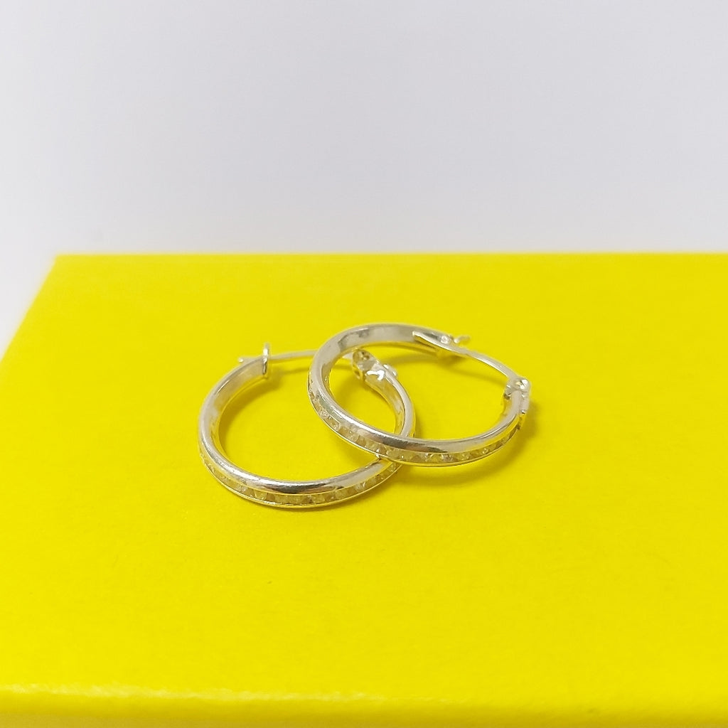 ARETES ARRACADAS CON CIRCONIAS 10K 1.8 GR (NUEVO)