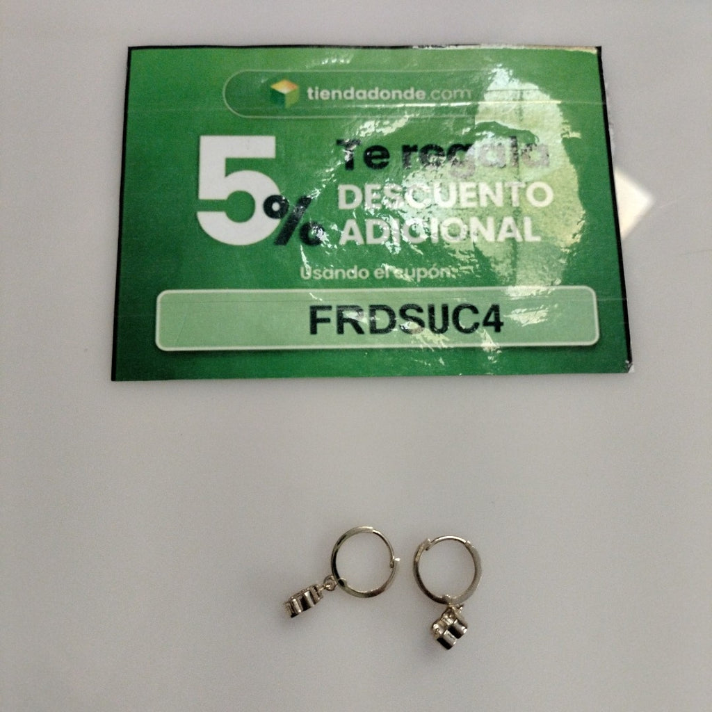 ARETES ARRACADAS CON DIJE 14K 2.4 GR (NUEVO)