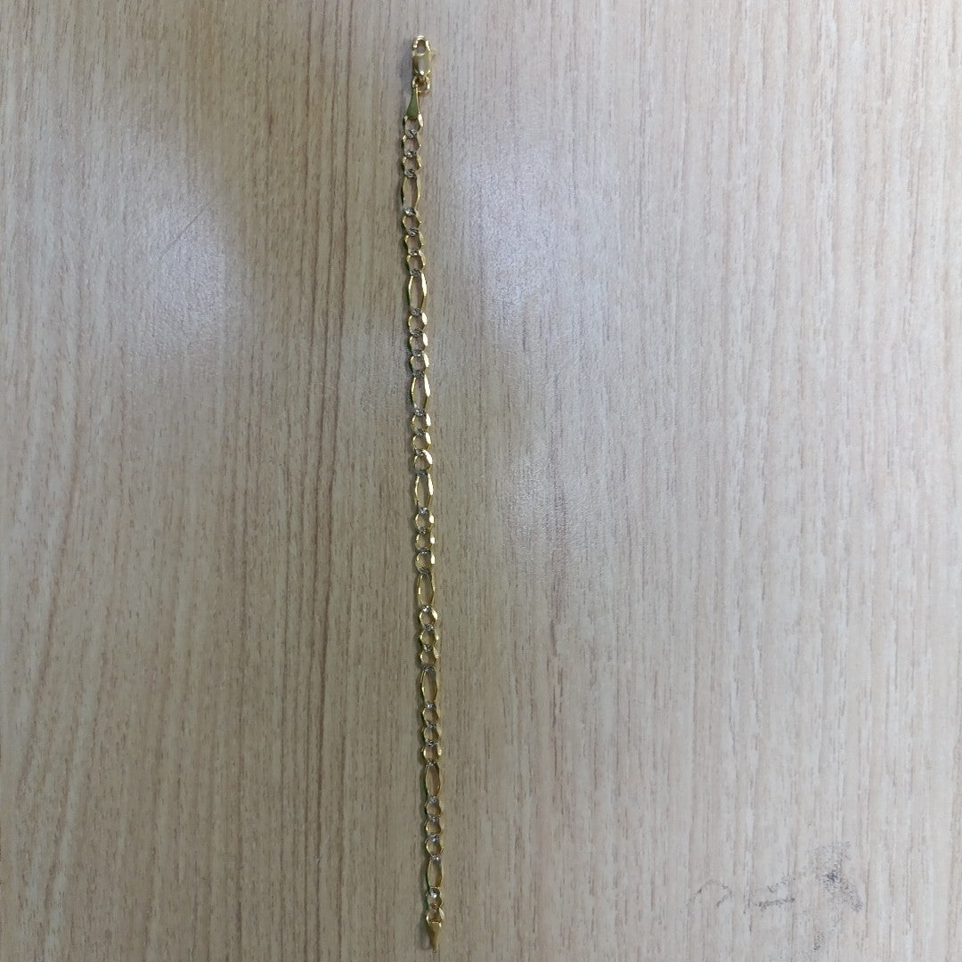 PULSERA 3X1 DIAMANTADA 14K 18 CM 2.7 GR (NUEVO)