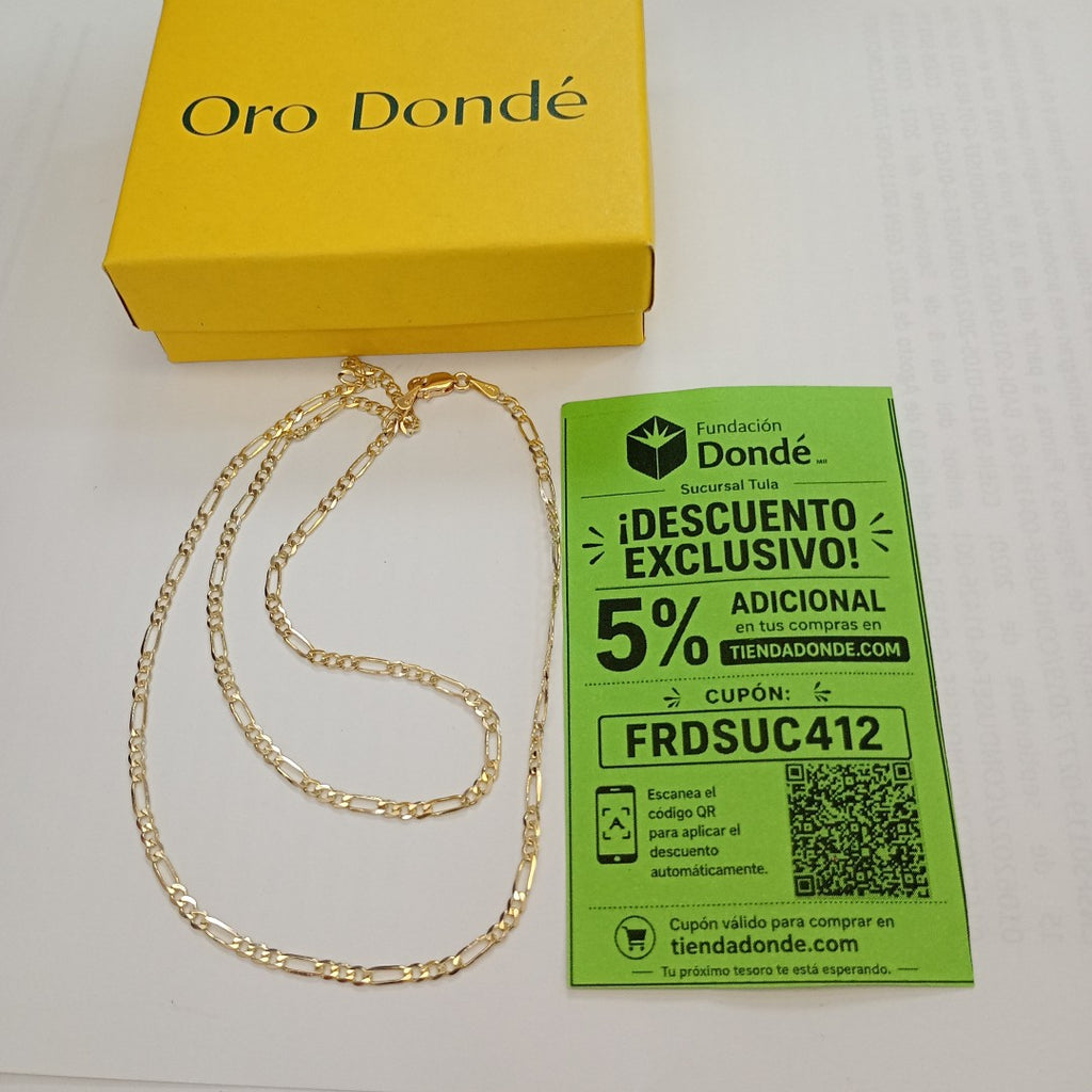 CADENA 3X1 14K 50 CM 4.6 GR (NUEVO)
