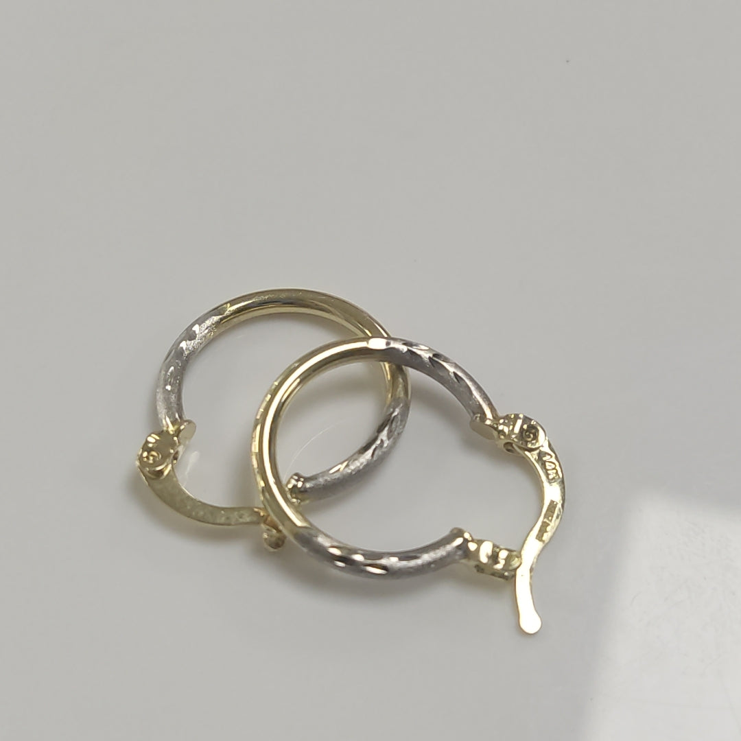 ARETES ARRACADAS COMBINADAS 14K 1.2 GR (NUEVO)