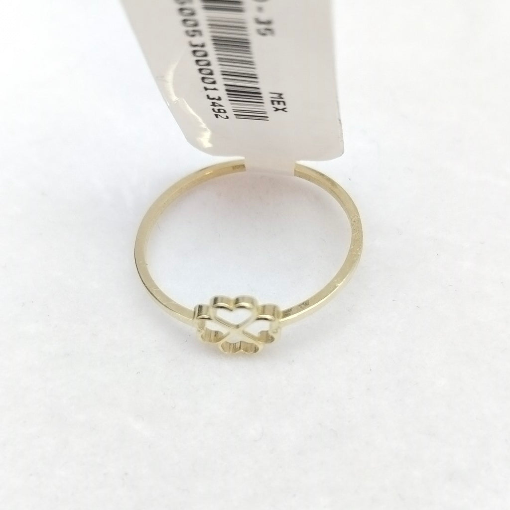 ANILLOS ANILLITO FIG TREBOL 10K TALLA 9 0.8 GR (NUEVO)