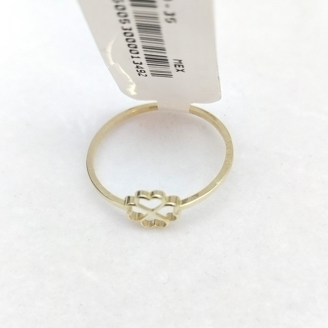 ANILLOS ANILLITO FIG TREBOL 10K TALLA 9 0.8 GR (NUEVO)