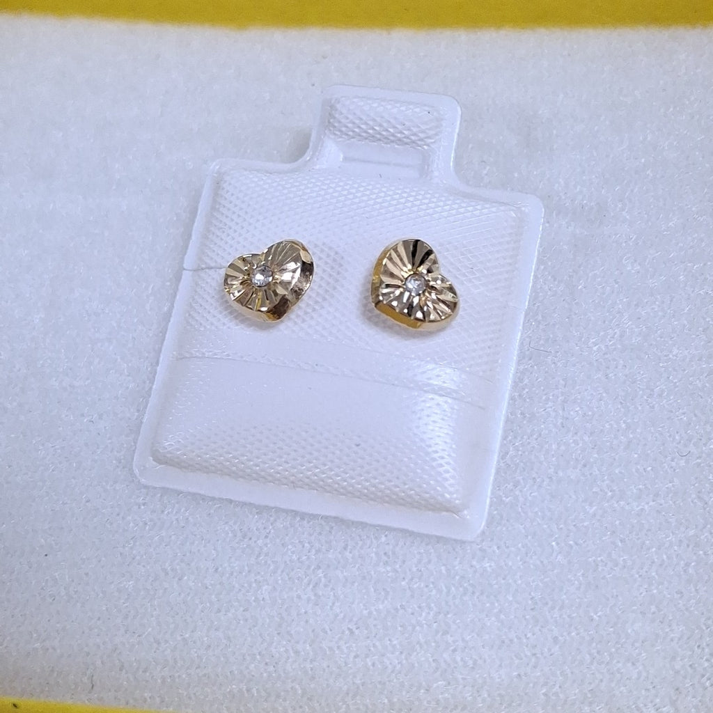BROQUELES BROQUEL FIG CORAZON C CIRCONIA 14K 0.2603 GR (NUEVO)