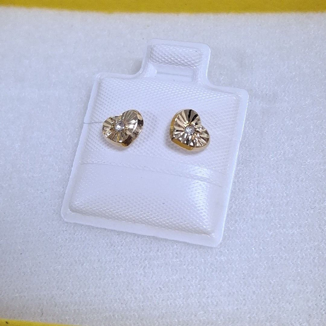 BROQUELES BROQUEL FIG CORAZON C CIRCONIA 14K 0.2603 GR (NUEVO)