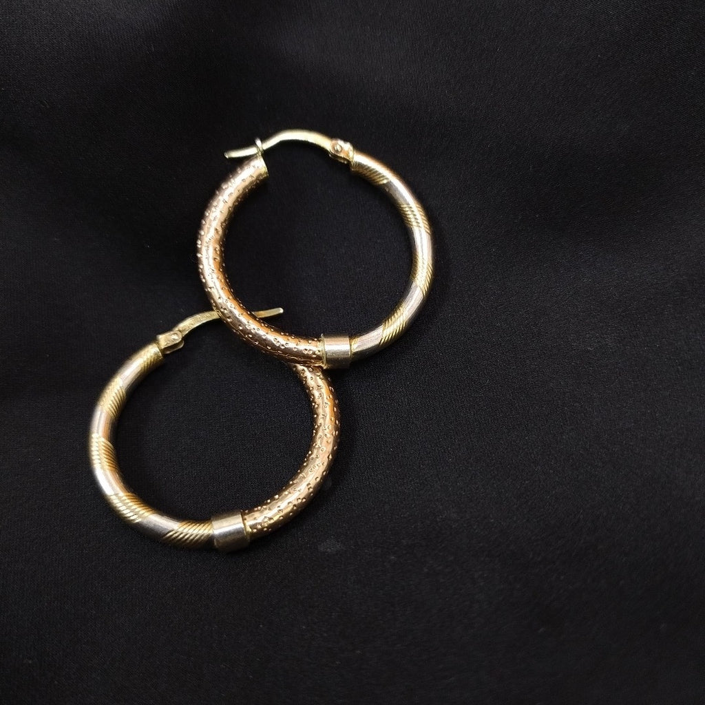 ARRACADAS PAR ORO COMBINADO 14 K 4,30 GRMS (SEMINUEVO)