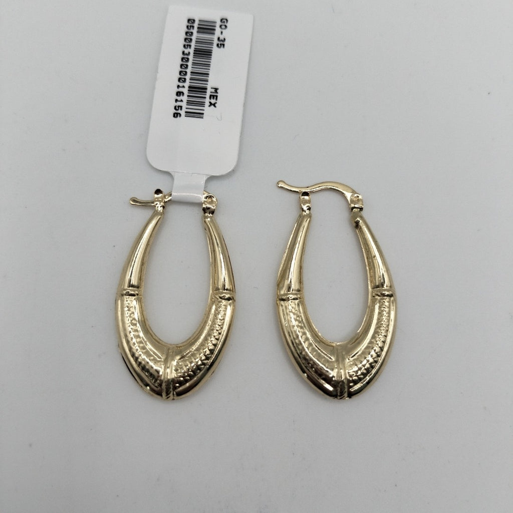 ARETES ARRACADAS ESTRIADAS 14K 2.6 GR (NUEVO)