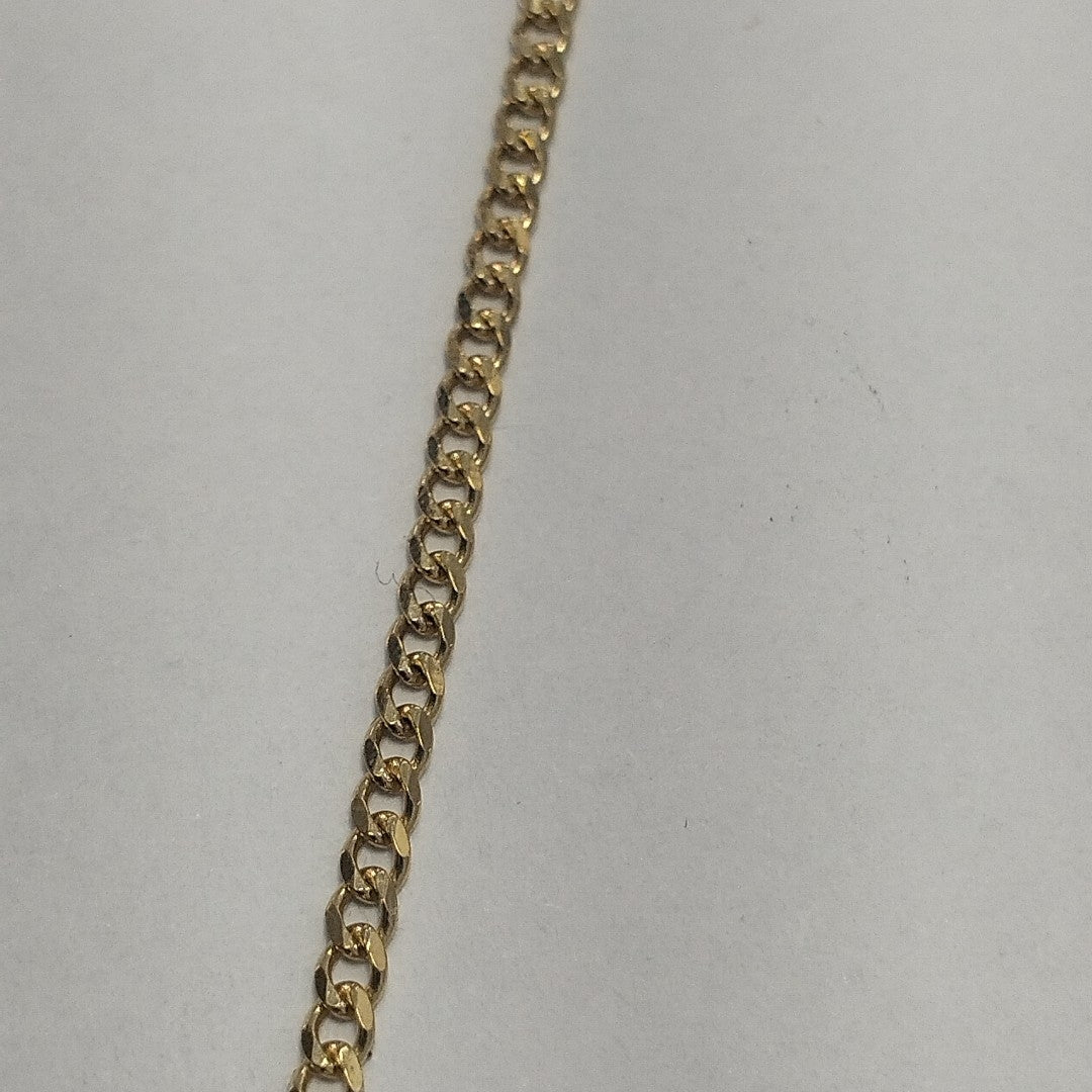 CADENAS TEJIDO BARBADA ORO 10K 55 CM 3.8 GR (NUEVO)