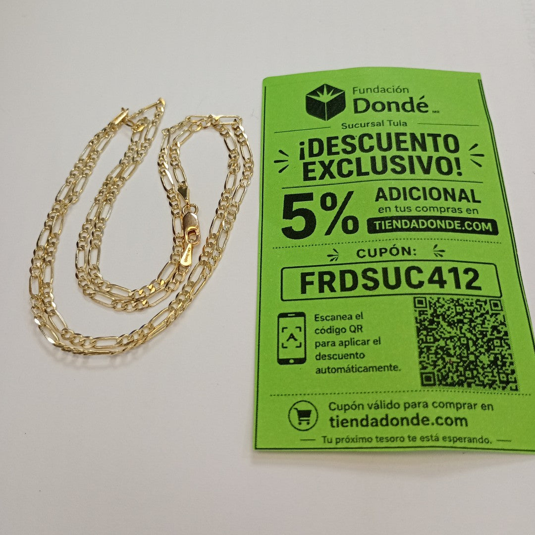 CADENA 3X1 14K 55 CM 5 GR (NUEVO)