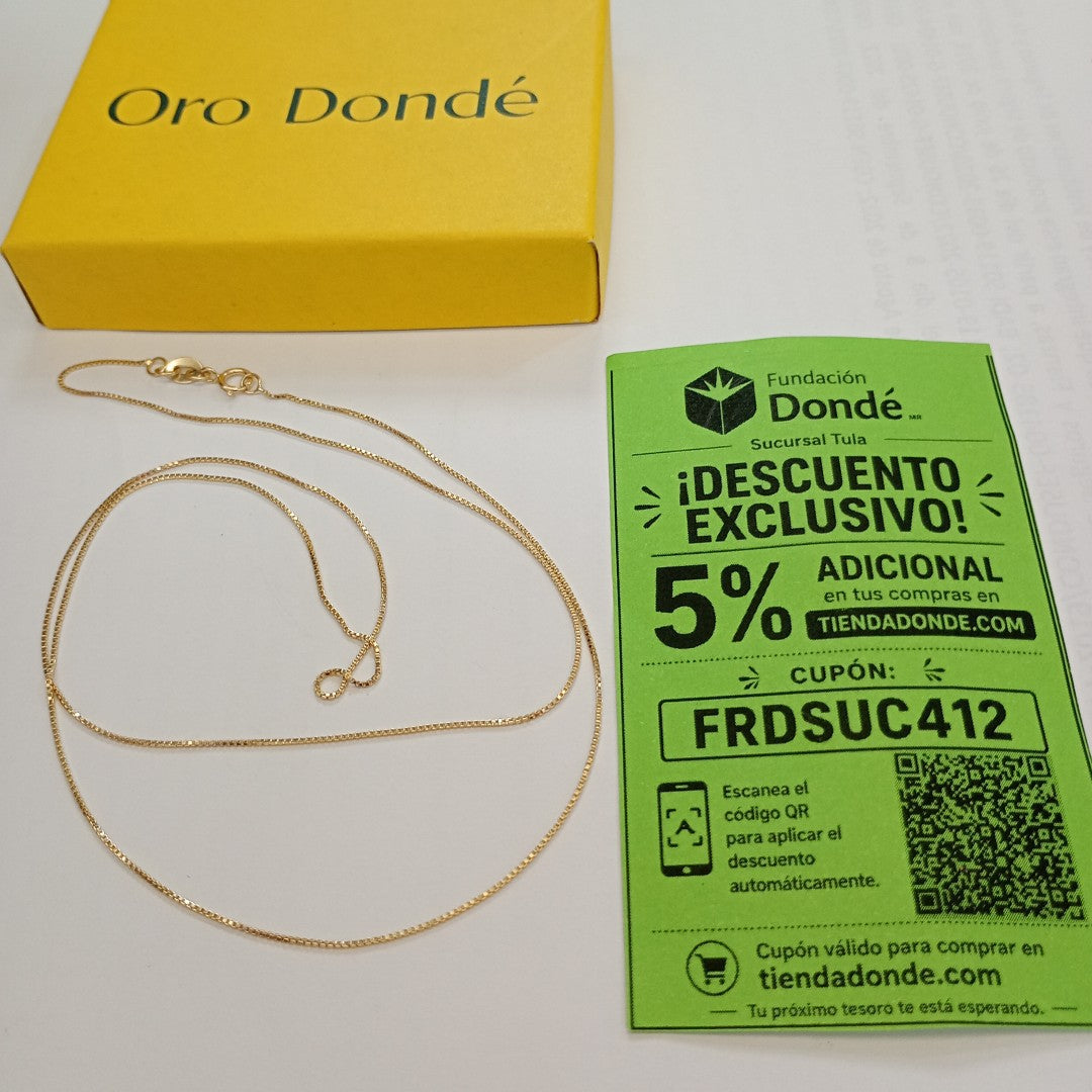 CADENA VENECIANO 14K 55 CM 1.8 GR (NUEVO)