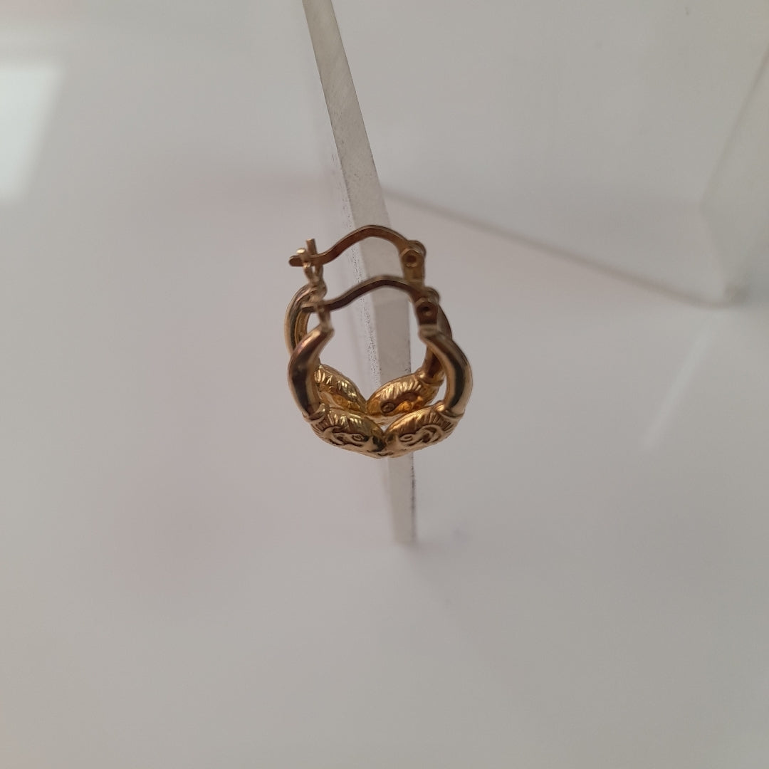 ARRACADAS PAR ORO 14 K 1,20 GRMS (SEMINUEVO)