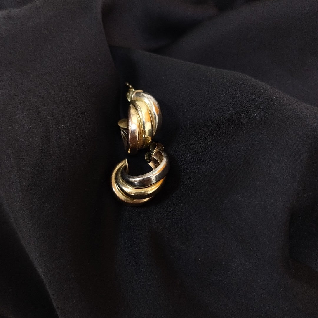 BROQUELES PAR ORO COMBINADO 14 K 3.1 GRMS (SEMINUEVO)