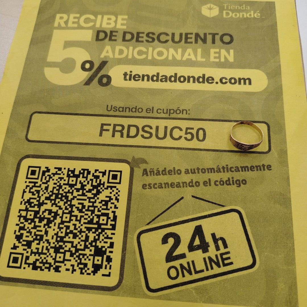 ANILLO DE GRADUACIÓN ORO 8 K 1.3 GRMS (SEMINUEVO)