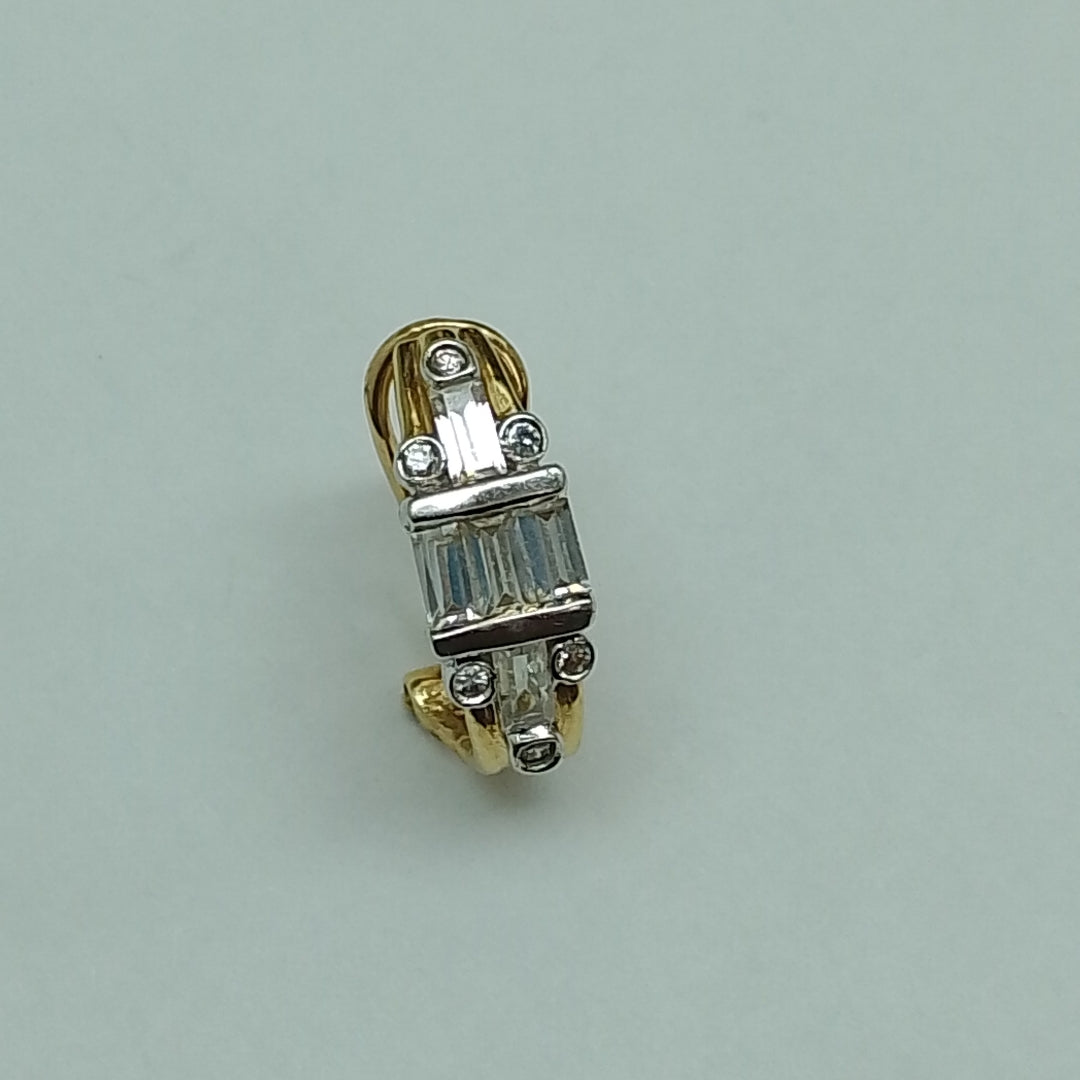 ARETES PAR ORO, RODIADO 14 K 5.6 GRMS (SEMINUEVO)