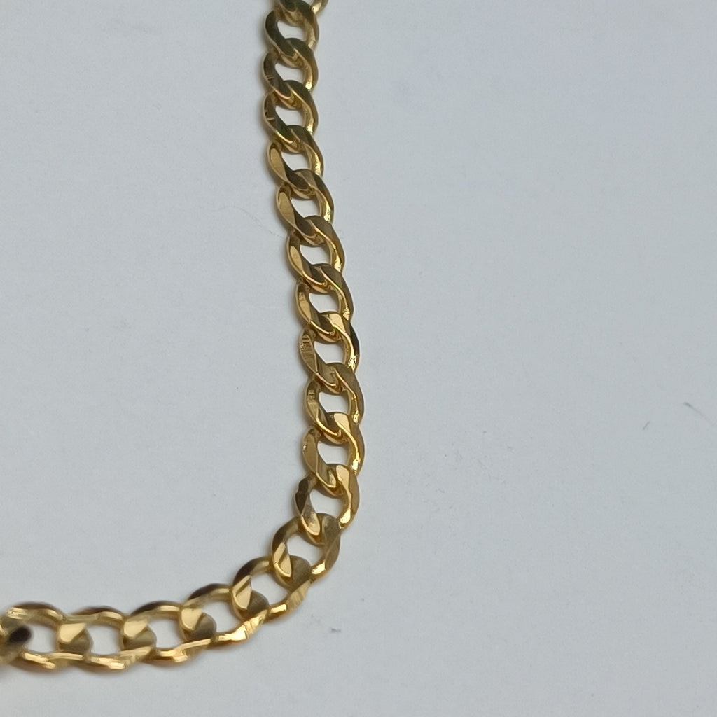 PULSERA TEJIDO BARBADA 14K 18 CM 3.2 GR (NUEVO)