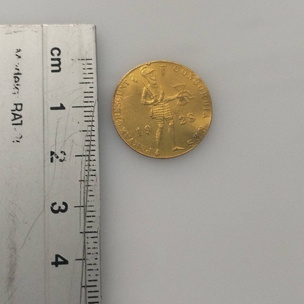 K1 3.5 GRMS 21 K IDENTIFICACIÓN MEDALLA CONMEMORATIVA MATERIALES ORO (SEMINUEVO)