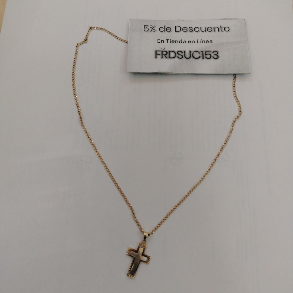 CADENA, CRUZ ORO 10 K 4.2 GRMS (SEMINUEVO)