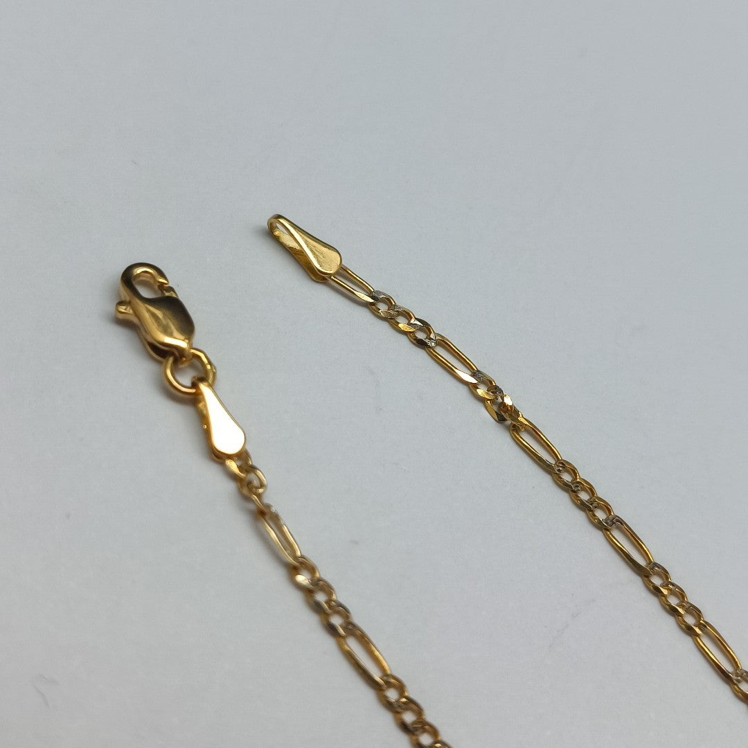 PULSERA 3X1 DIAMANTADA 14K 18 CM 1.5 GR (NUEVO)