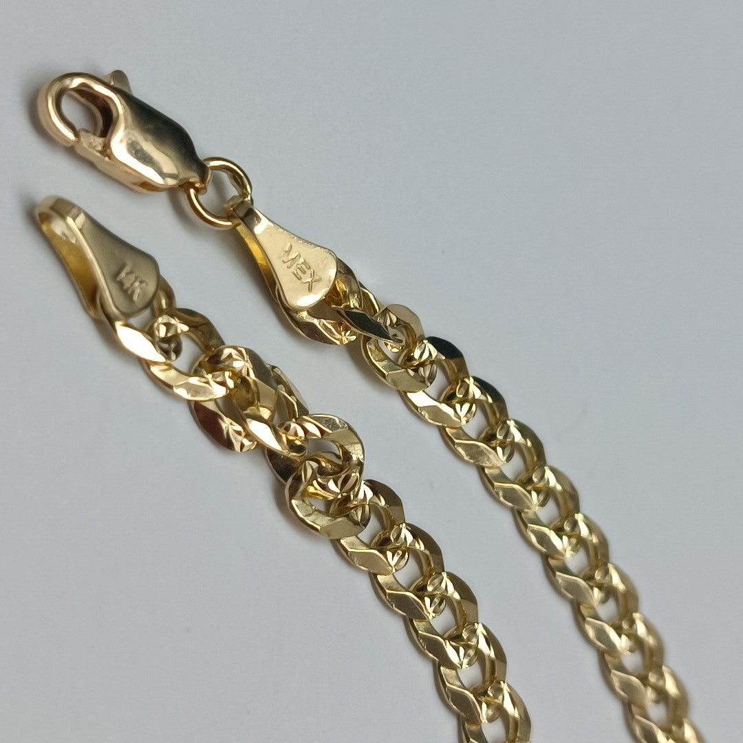 PULSERA BARBADA 14K 21 CM 7.5 GR (NUEVO)