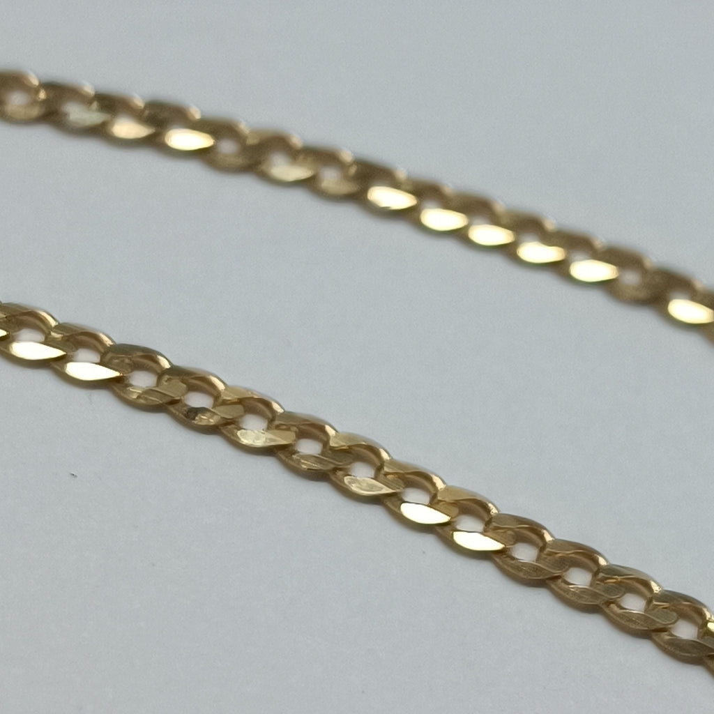 PULSERA TEJIDO BARBADA 14K 18 CM 2.1 GR (NUEVO)
