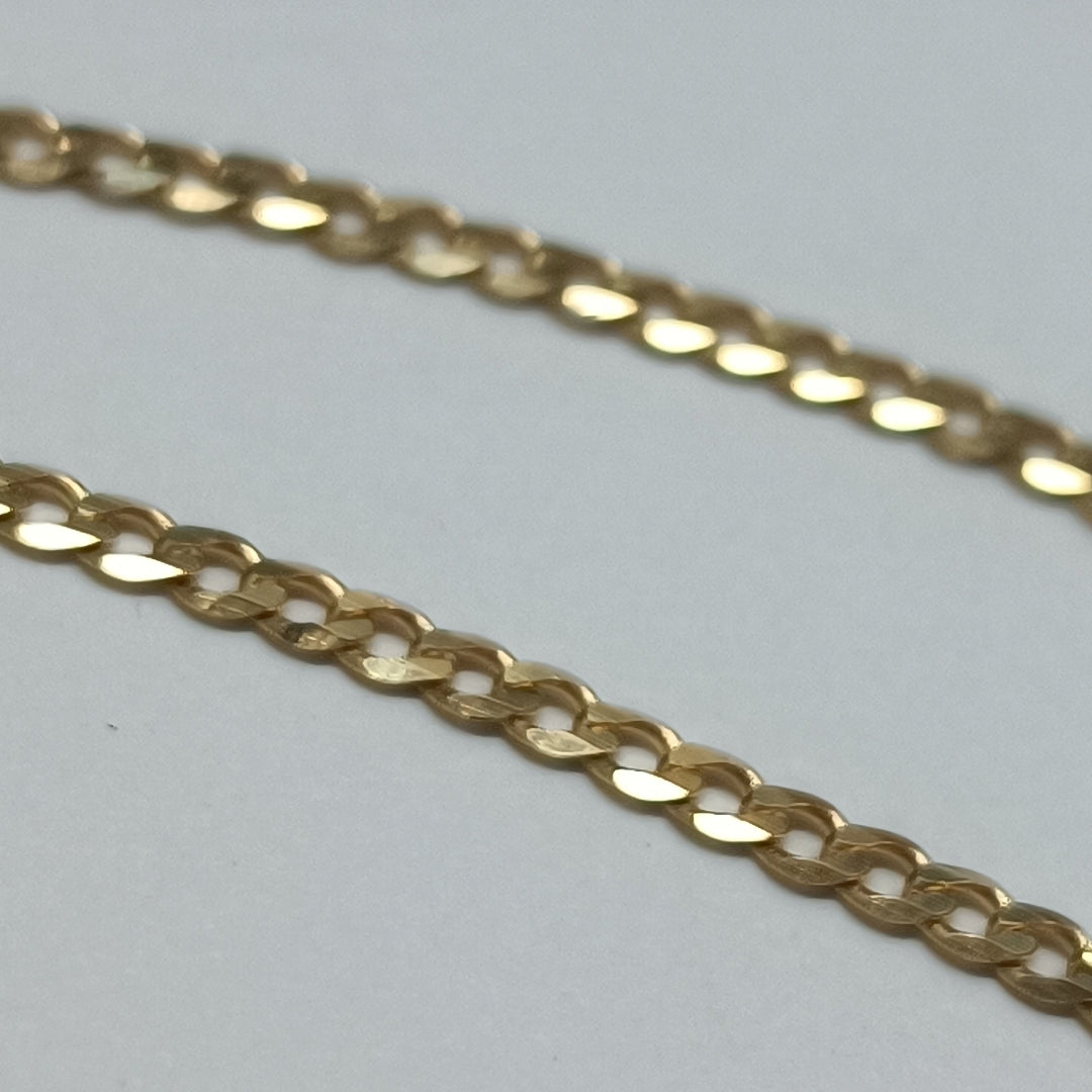 PULSERA TEJIDO BARBADA 14K 18 CM 2.1 GR (NUEVO)