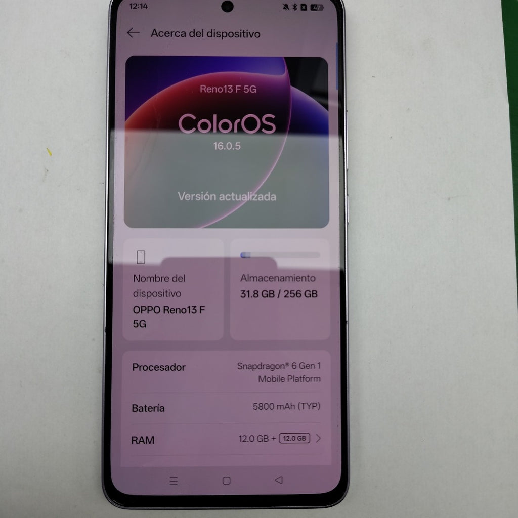 CELULAR OPPO RENO 13F 5G CPH2699 (2025) 256 GB 12 GB RAM (SEMINUEVO)