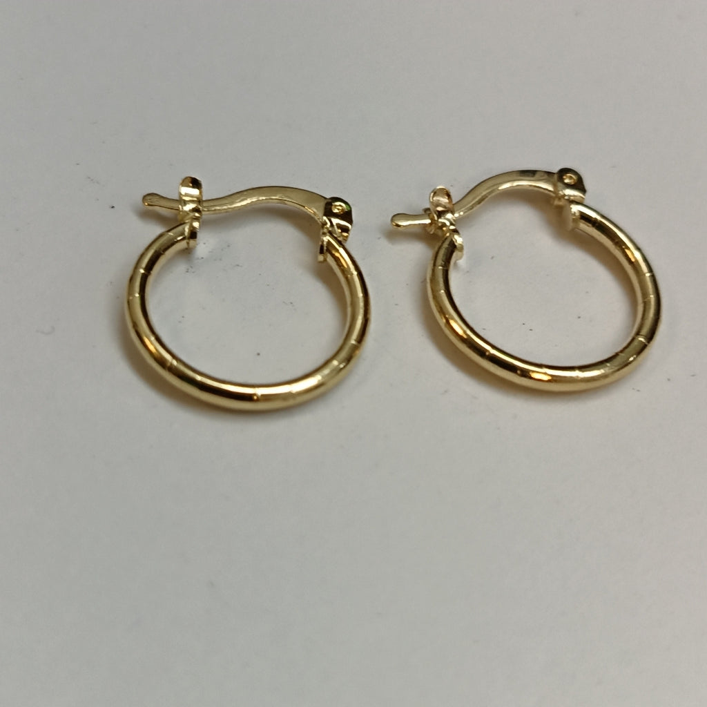 ARETES ARRACADAS ESTRIADAS 14K 1.4 GR (NUEVO)