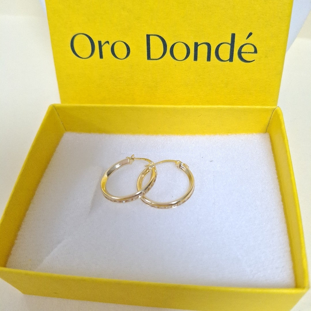 ARETES ARRACADAS CON CIRCONIAS 10K 1.8 GR (NUEVO)