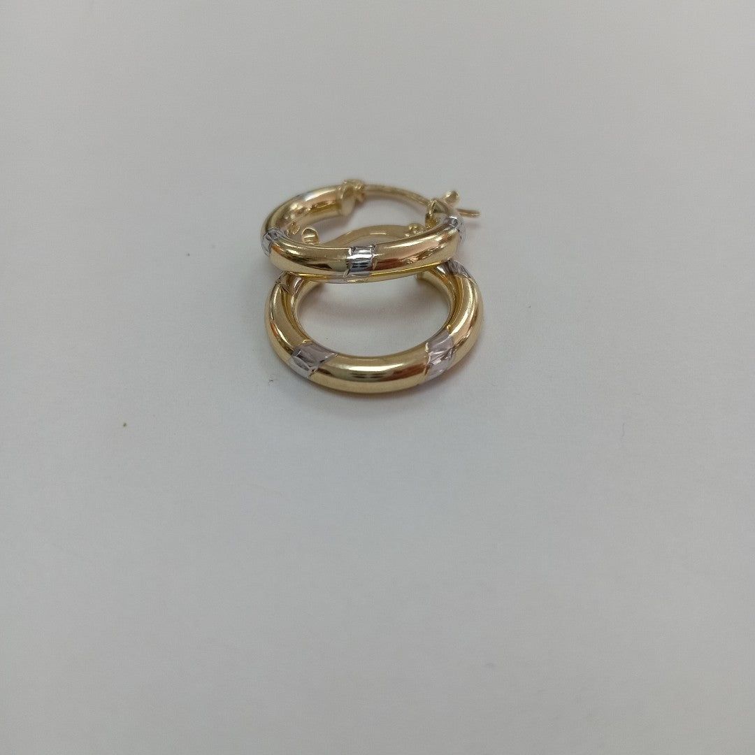 ARETES ARRACADAS COMBINADAS 14K 1.6 GR (NUEVO)
