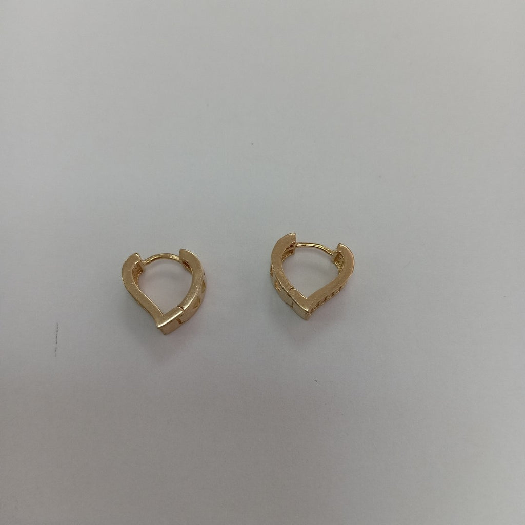 ARETES ARRACADAS CORAZON C CIRCONIAS 14K 2.1 GR (NUEVO)