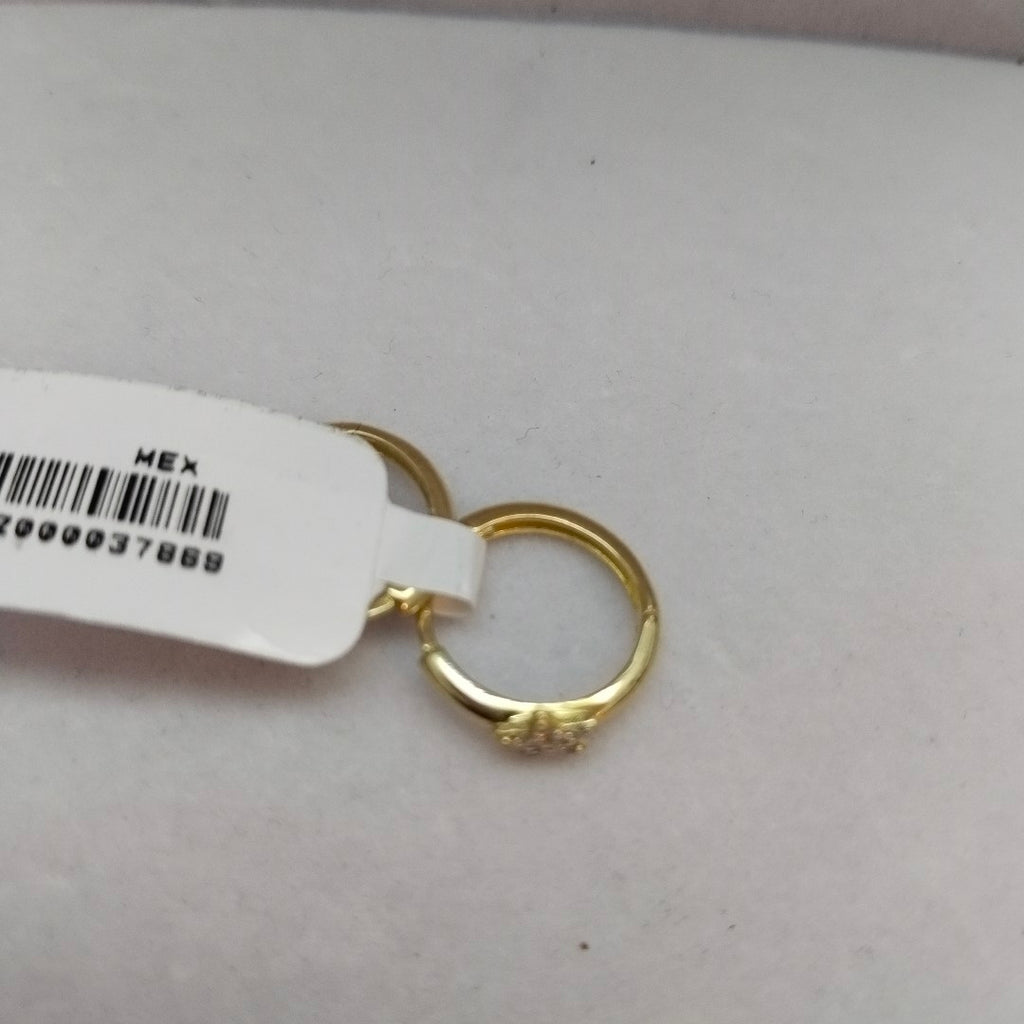 ARETES ARRACADAS FIG ESTRELLA CIRCONIAS 10K 1.6 GR (NUEVO)