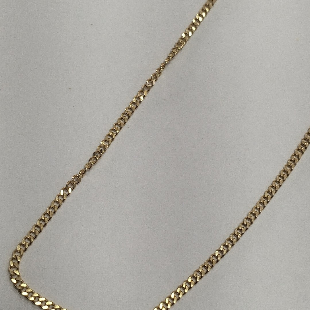 CADENAS TEJIDO BARBADA ORO 10K 55 CM 2.7 GR (NUEVO)