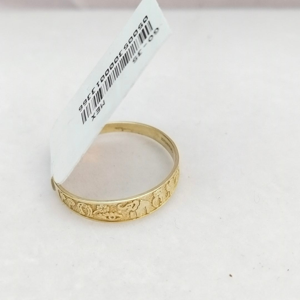 ANILLOS ARGOLLA DE LA SUERTE 10K TALLA 9 1.3 GR (NUEVO)