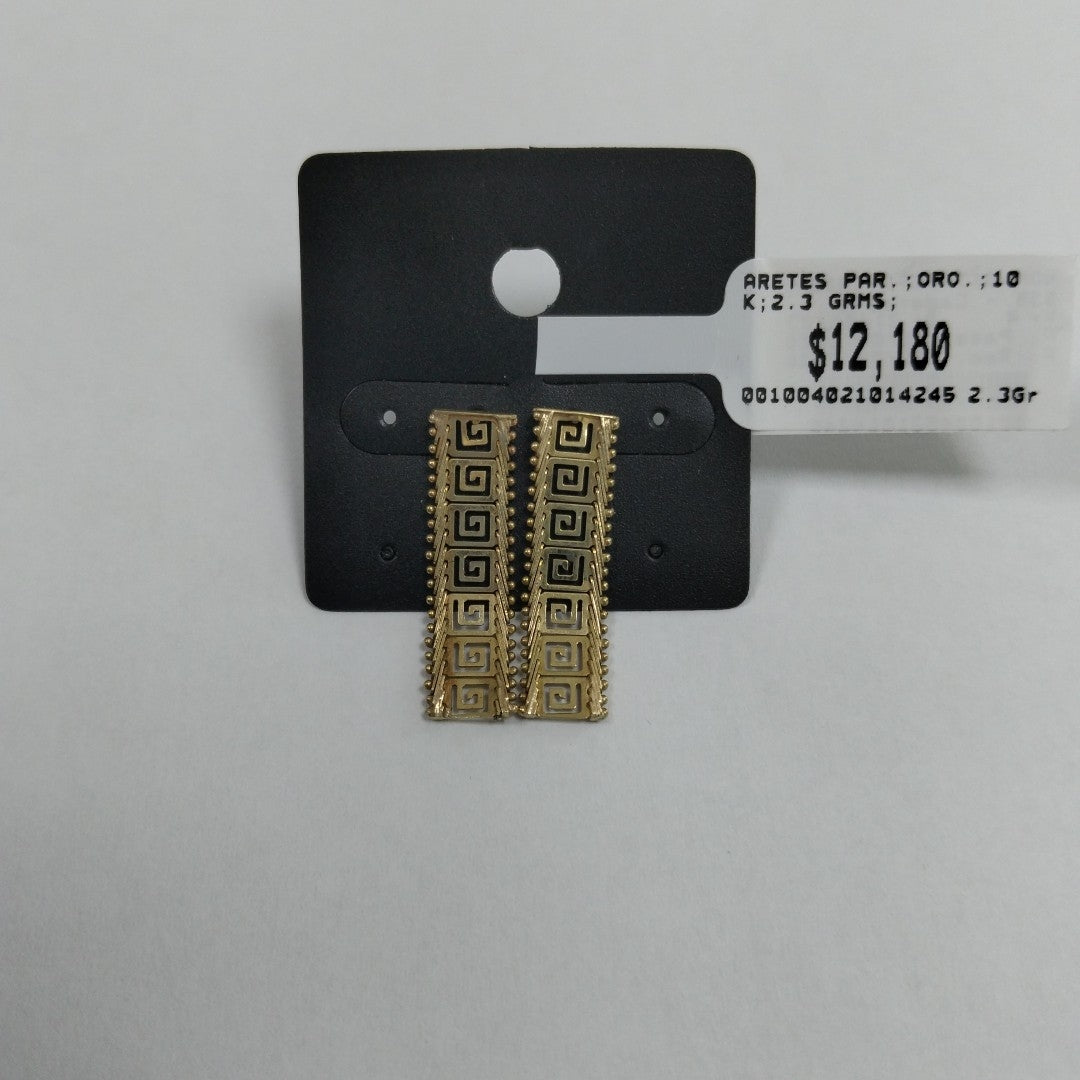 ARETES PAR ORO 10 K 2.3 GRMS (SEMINUEVO)