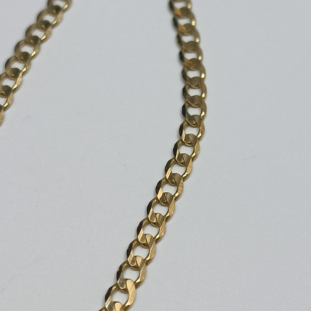 CADENA TEJIDO BARBADA 14K 55 CM 8.3 GR (NUEVO)