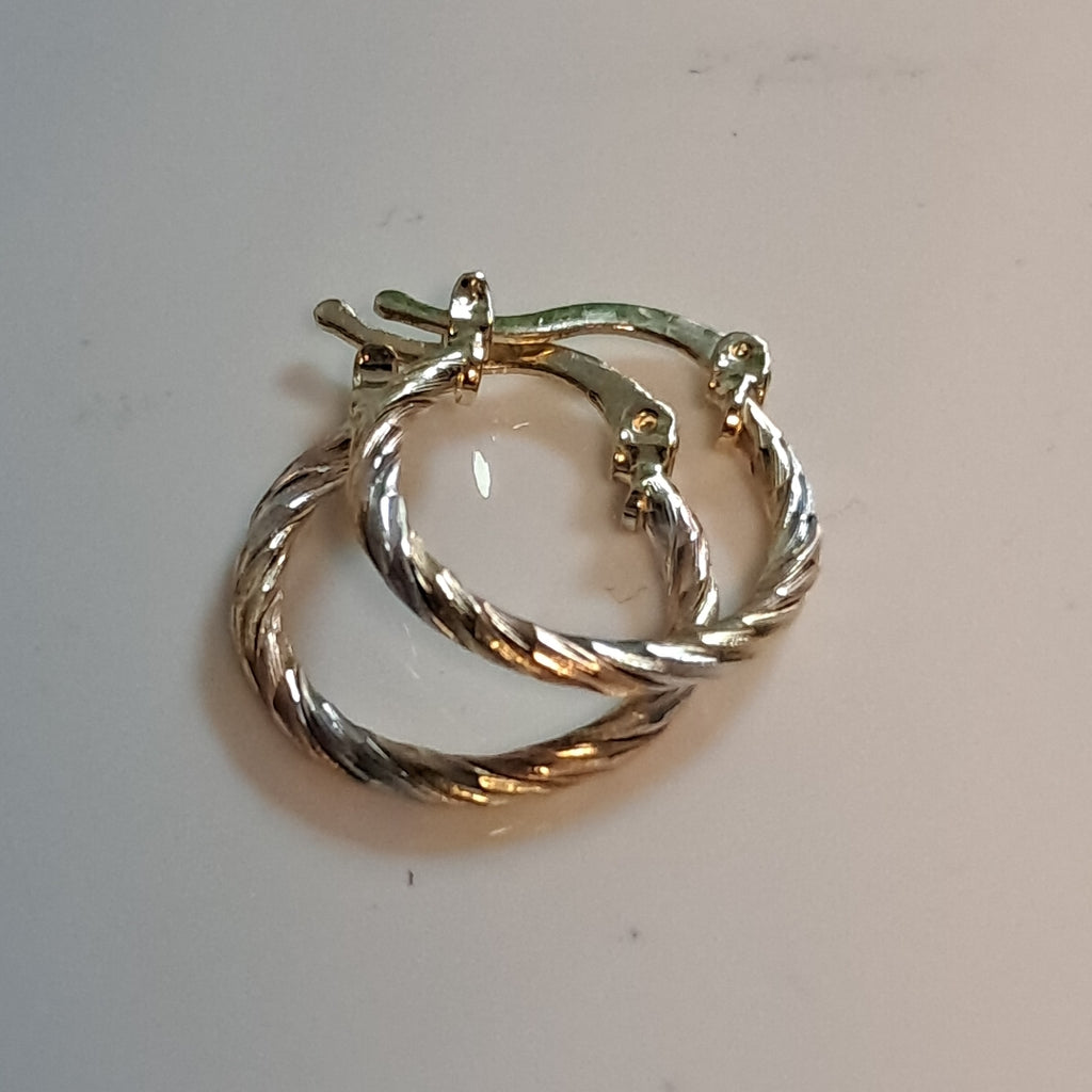 ARETES ARRACADAS COMBINADAS 14K 2 GR (NUEVO)