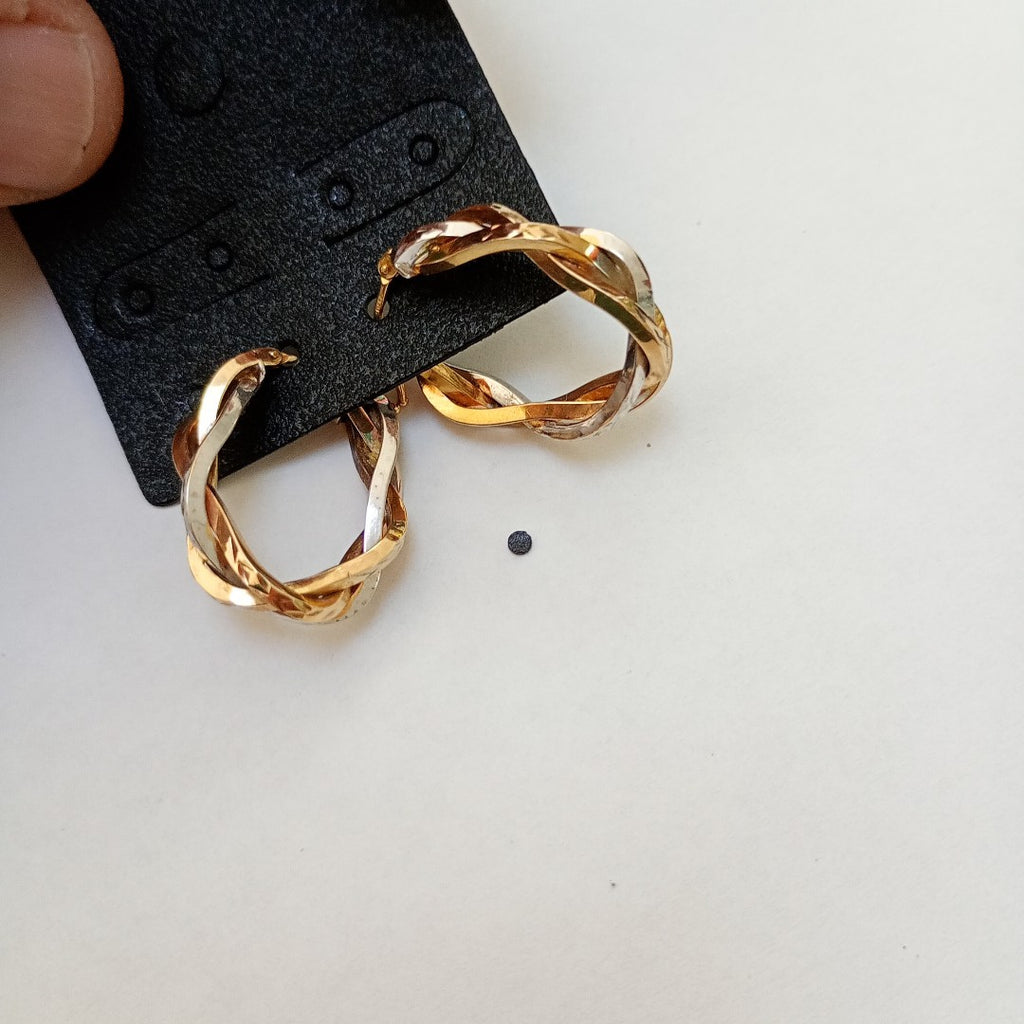 ARRACADAS PAR ORO,ORO BLANCO 10 K 2,90 GRMS (SEMINUEVO)