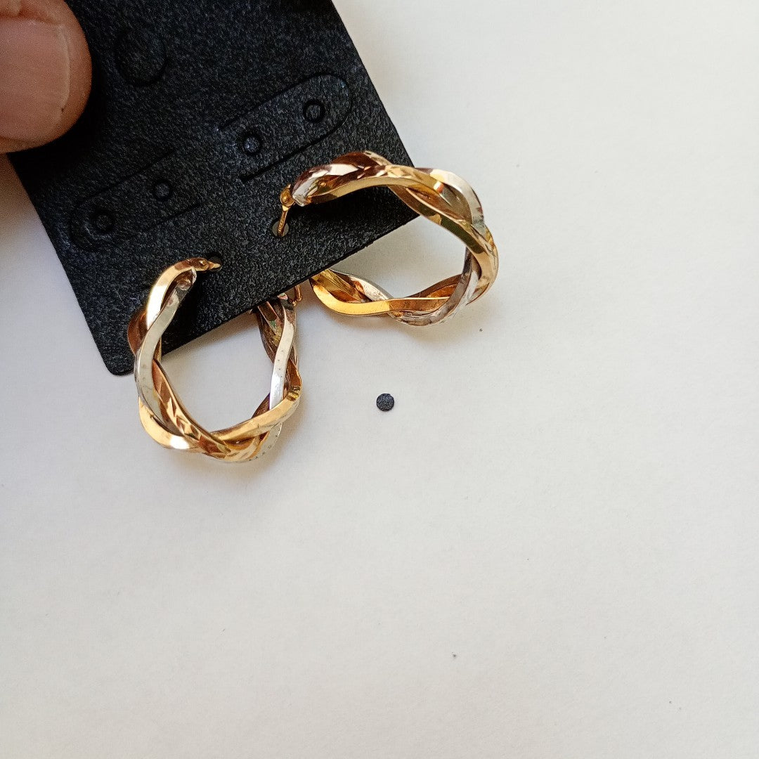 ARRACADAS PAR ORO,ORO BLANCO 10 K 2,90 GRMS (SEMINUEVO)