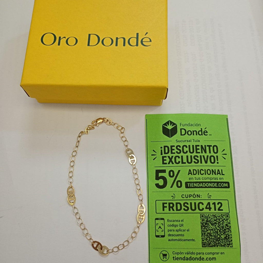 PULSERA ESPECIAL 14K 21 CM 1.8 GR (NUEVO)
