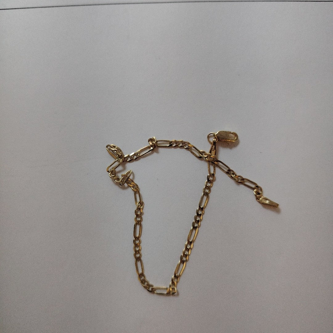 PULSERA TEJIDO 3X1 14K 21 CM 2.2 GR (NUEVO)