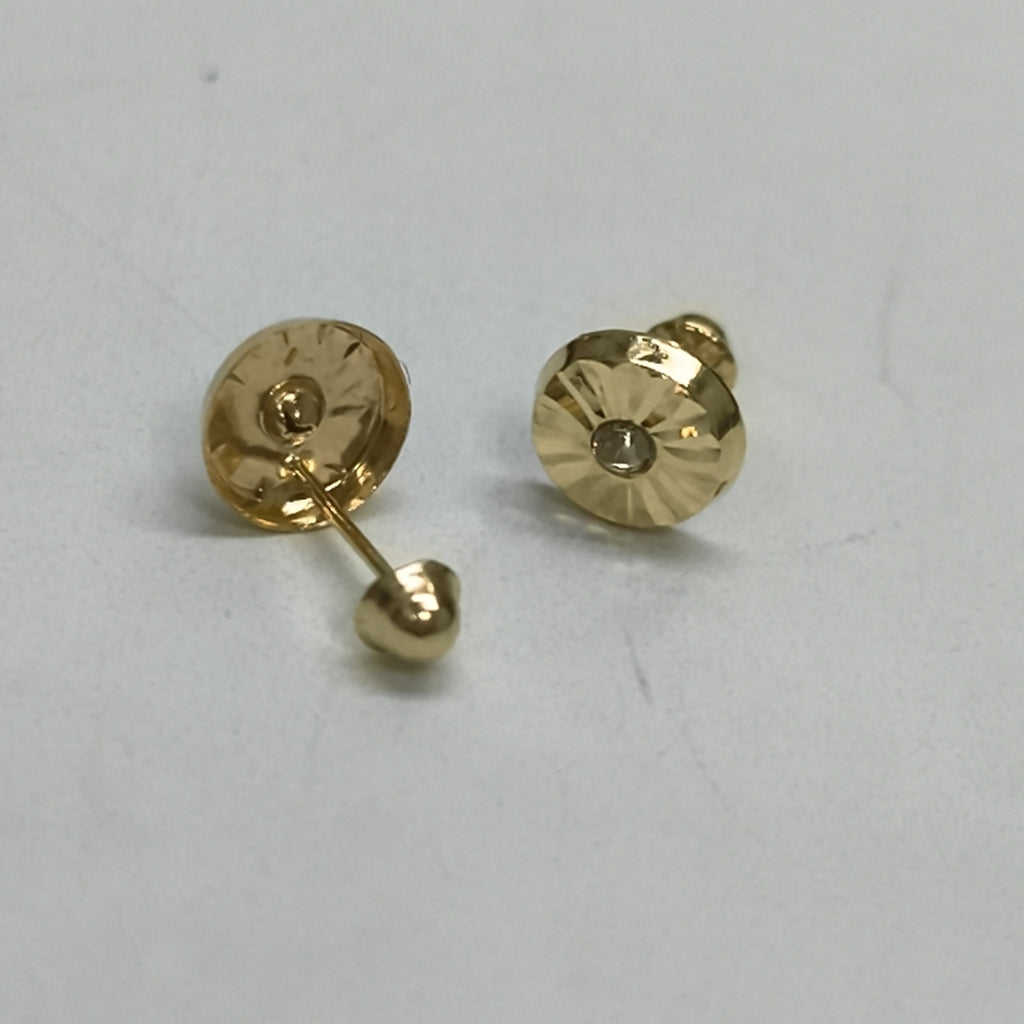 BROQUELES BROQUEL FIG BOTON C CIRCONIA 14K 0.2916 GR (NUEVO)