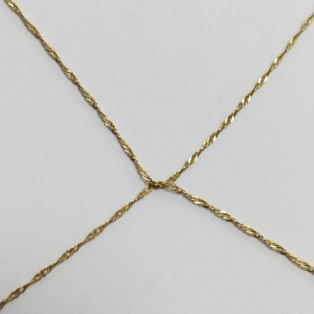 CADENA, MEDALLA RELIGIOSA ORO 14 K 1.6 GRMS (SEMINUEVO)