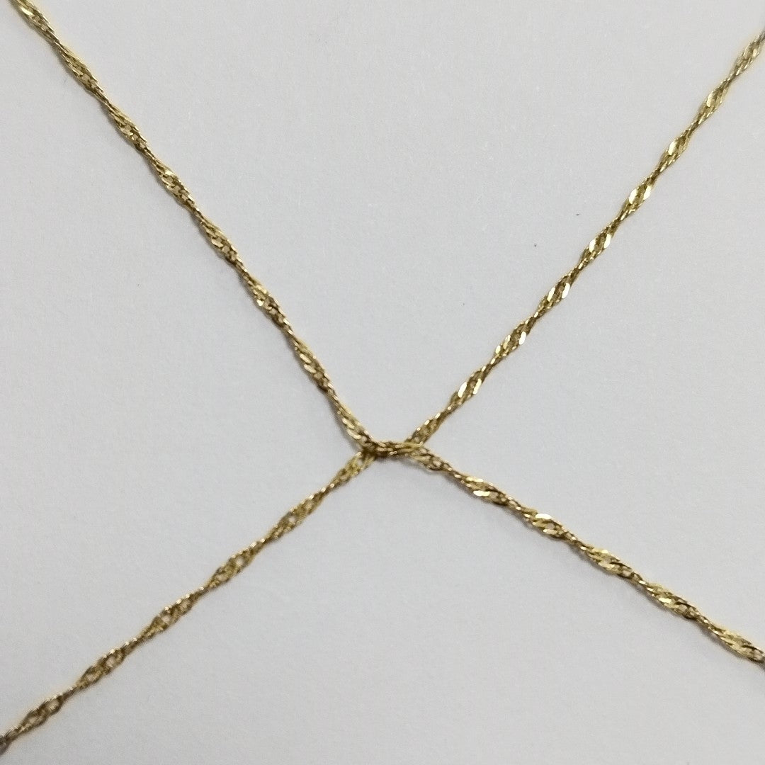 CADENA, MEDALLA RELIGIOSA ORO 14 K 1.6 GRMS (SEMINUEVO)