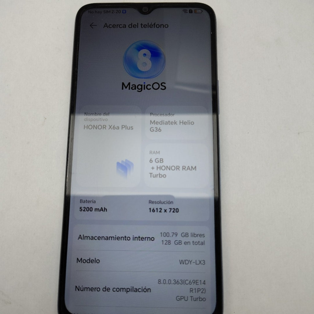 CELULAR HONOR X6A WDY-LX3 (2023) 128 GB 6 GB RAM (SEMINUEVO)